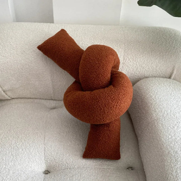 Nordic Bouclé Abstrakt Putefor – Minimalistisk Plysjpute | Luvikno