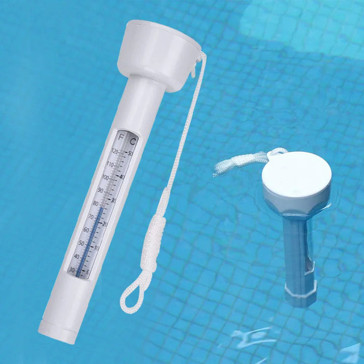 Luvikno | THERMAVIA Bassengtermometer | Flytende vanntemperaturmåler 0–50 °C | For basseng, boblebad, spa & termalbad | Vanntett & lett å lese