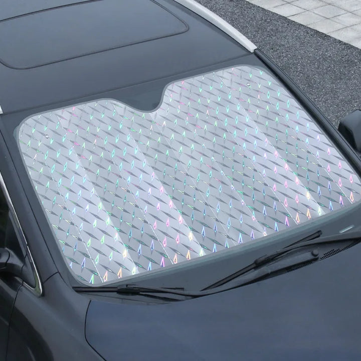 Luvikno | SOLVEX Auto Solskjerm | UV-beskyttelse & Varmebeskyttelse for Front- og Bakvinduer | Reflekterende Aluminiumfolie | Universelt Kompatibel
