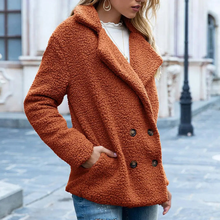 Luvik | Teddy Kort jakke - Brun - Myk og Fashionabel
