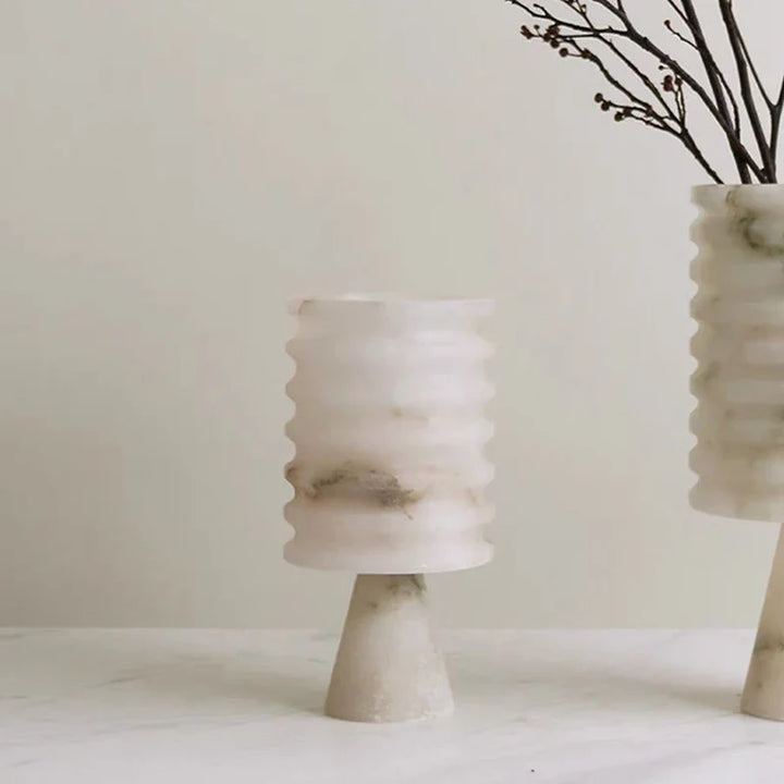 Hvit Onyx Blomster Vase Luvikno
