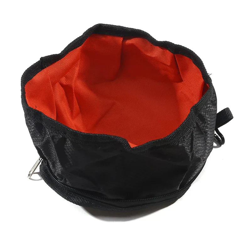 Luvikno | Sammenleggbar Bolle Nomadoo FoldBowl | Bærbar Fôr- og Vannbolle for Hunder & Katter | Utendørs Reisebolle laget av Oxford-stoff | Ø 19 cm