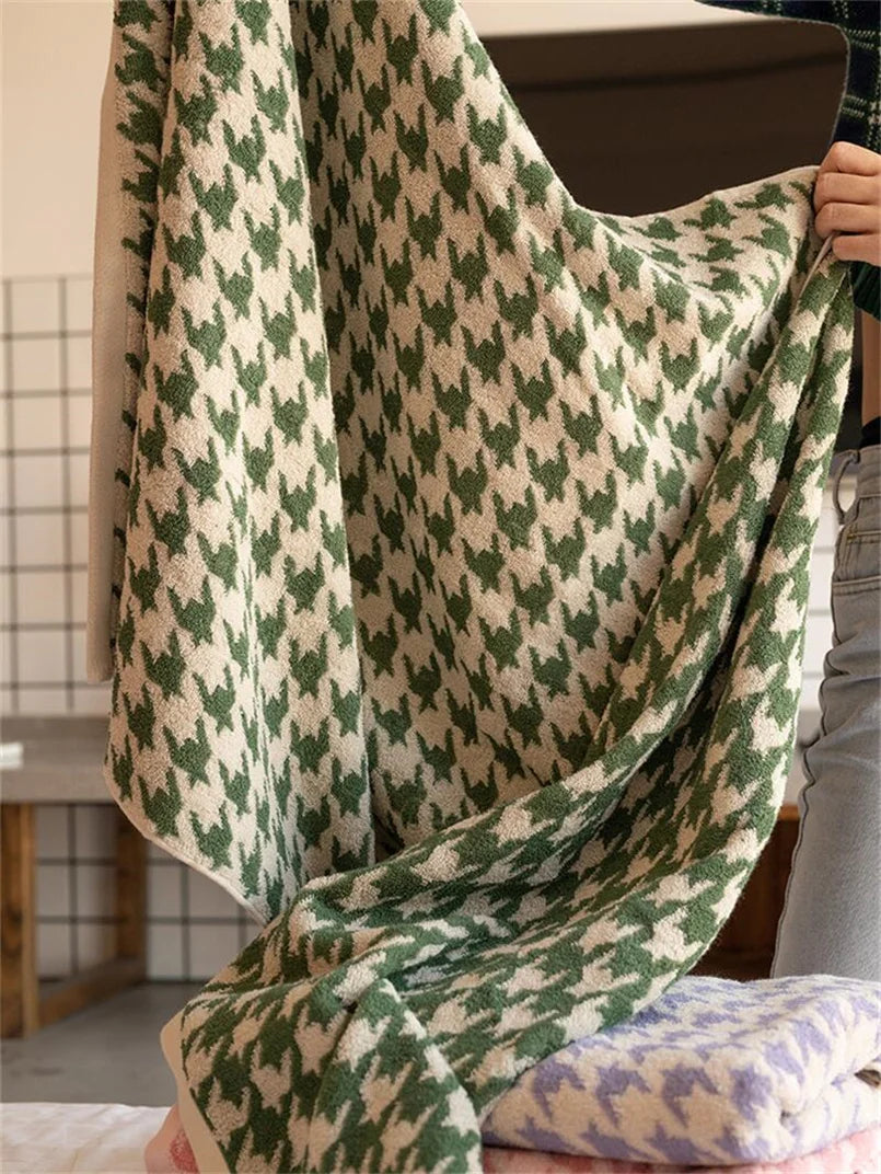 HoundLuxe Vintage Houndstooth Bomull Ansiktsklut Luvikno