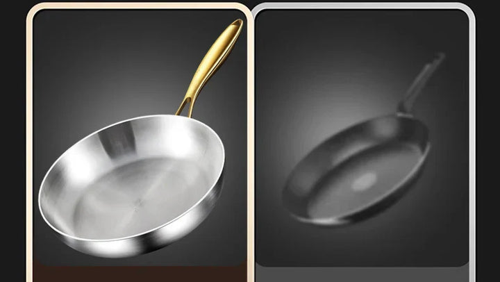 ChefSteel – Profesjonell Rustfritt Stål Stekepanne for Gass & Induksjon | Luvikno