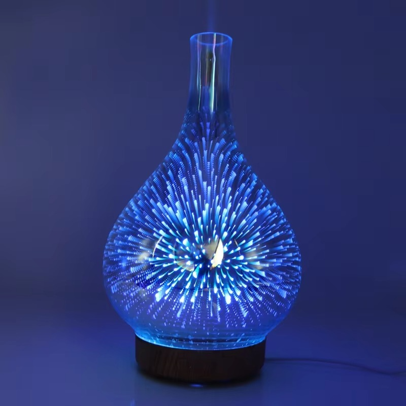 Premium 3.3oz Glass Essential Oil Diffuser & Humidifier for Peaceful Interiors Luvikno