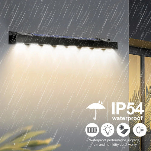Luvikno | Solavera LumiFence Sollys | 4-delt sett LED utendørslys | IP54 værbestandig | Aluminium | For hage, gjerde & terrasse