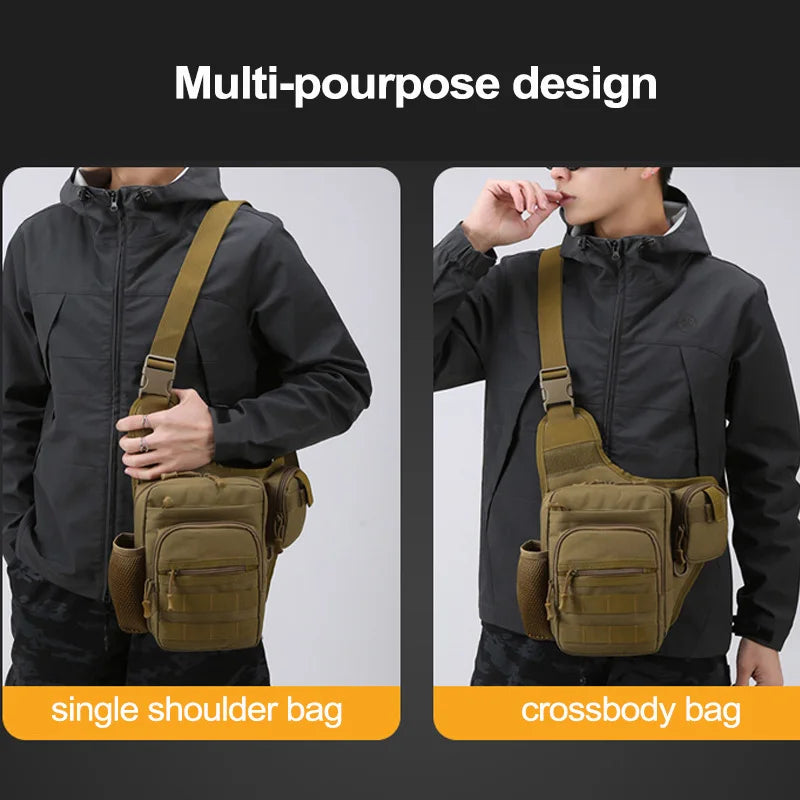 Multi-Lomme Crossbody Kompakt Fottur Brystveske | Luvikno