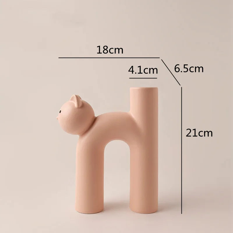 Mini Cat Elegant Minimal H-formet Luviknoomster vase | Luvikno