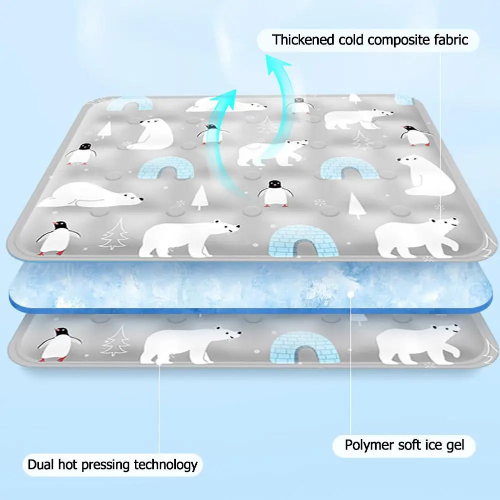 Luvikno | FrostPaws Kjølematte for Hund og Katt | Gjenbrukbar & Fyllt med Gel | For Sommer & Reise | PVC