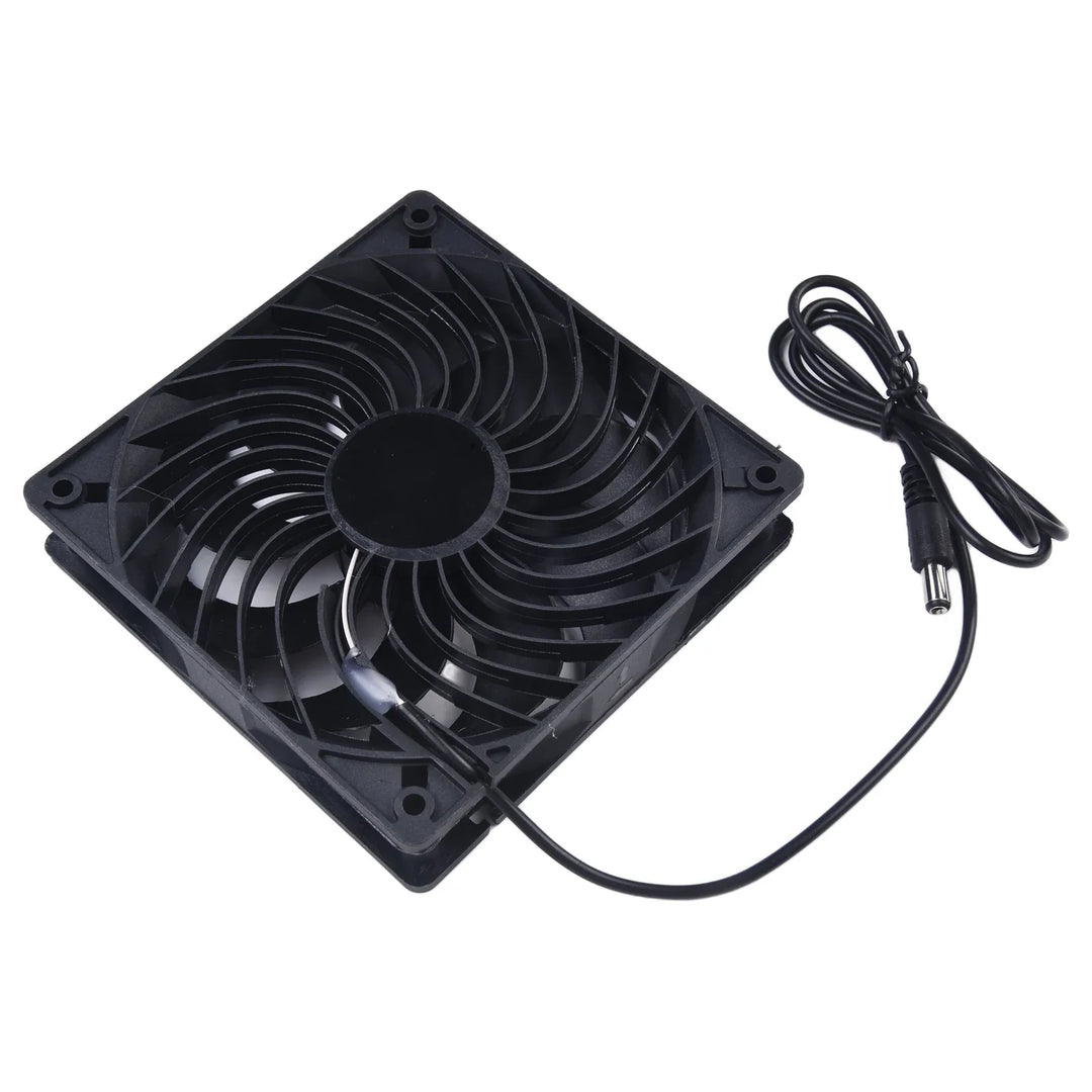 Luvikno | AirSol Duo Ventilasjonsystem | Solcelledrevet Dobbel Utsugingsvifte | 10W | For Drivhus, Husdyrstall & Utendørsapplikasjoner