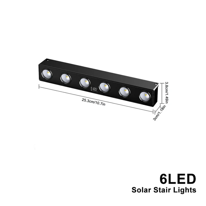 Luvikno | Solavera LumiFence Sollys | 4-delt sett LED utendørslys | IP54 værbestandig | Aluminium | For hage, gjerde & terrasse