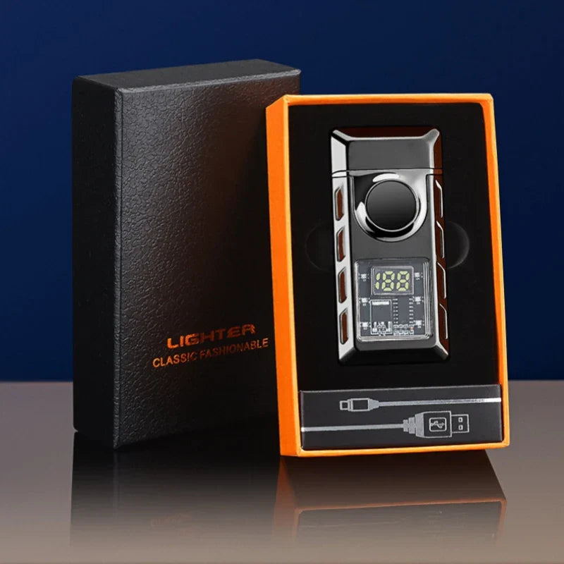 Stemmeaktivert USB Fargerik Dobbel Flamme Lighter | Luvikno