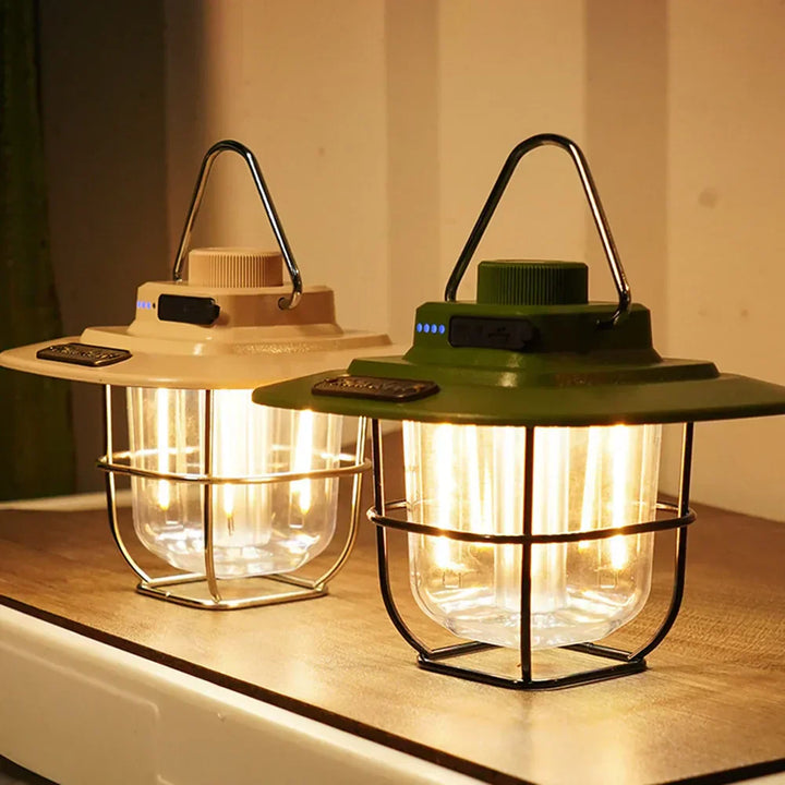 Retro oppladbar LED-lanterne for eventyr Luvikno
