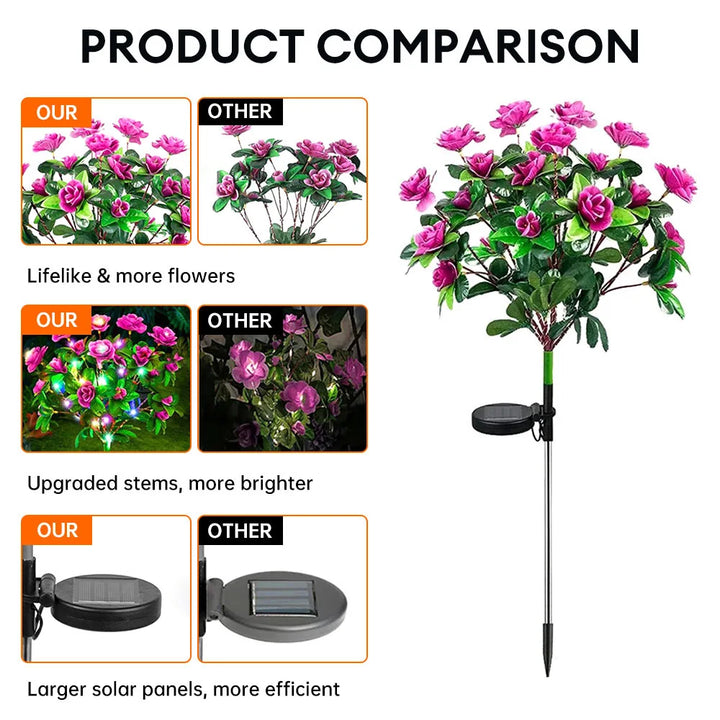 Luvikno | Sol Hagelampe Lumosia | LED Azalea | Værbestandig & Trådløs | 8t Lystid