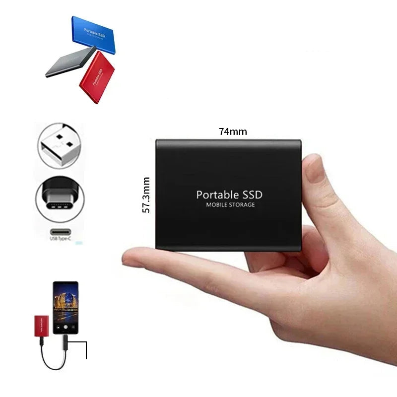 Luvikno | Speedora Ultra Ekstern SSD | USB 3.1 Type-C | Opptil 1000 MB/s | 500 GB / 1 TB / 2 TB | Kompakt & Støtbestandig