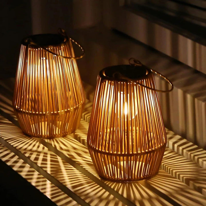 Solar Rattan Lantern Luvikno