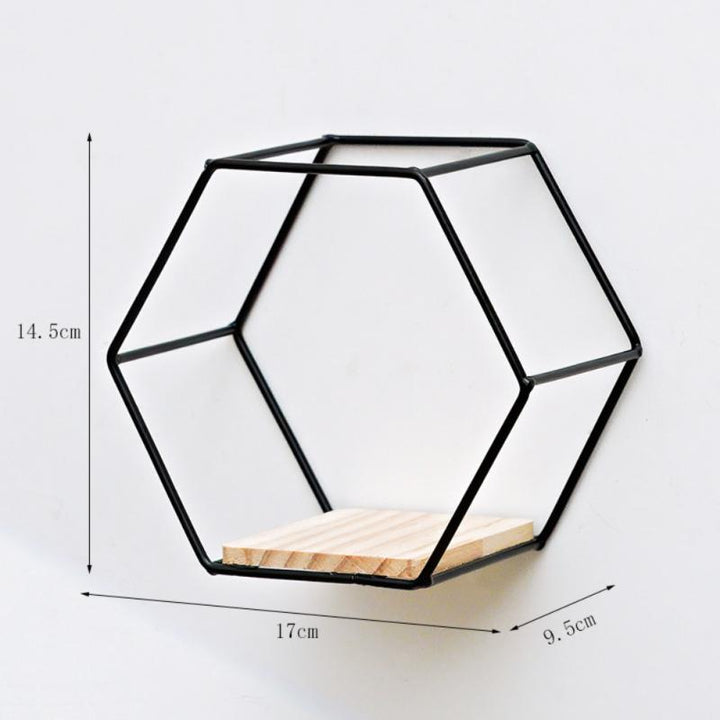 HexaShelf - Stilfull Hexagonal Veggdekorasjon for Dine Gjenstander Luvikno