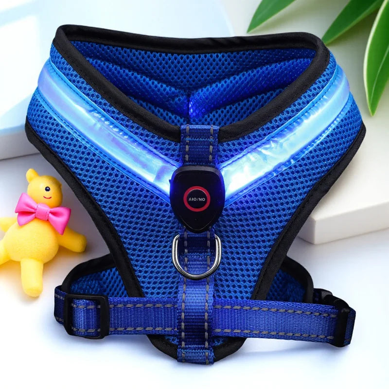 LED Hundesele USB oppladbar og justerbar Luvikno