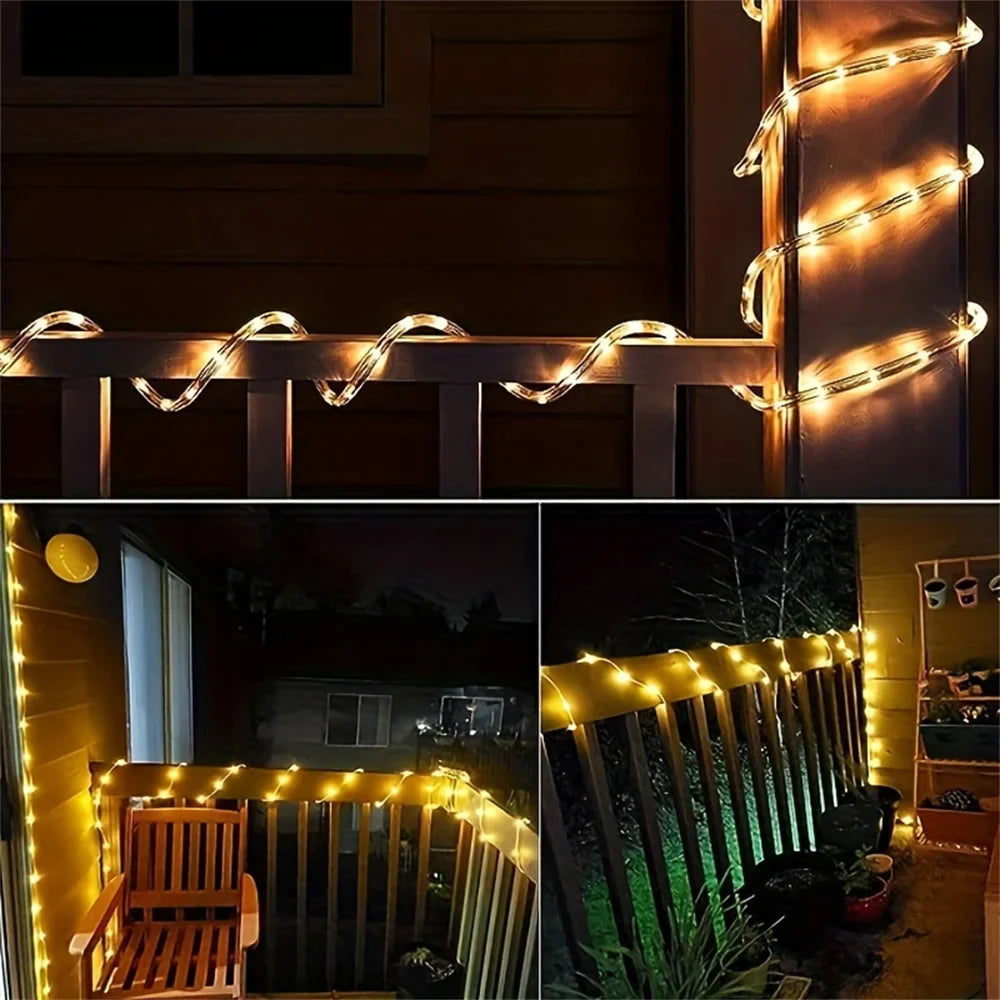 Solar Vanntett LED Seil Lys Luvikno