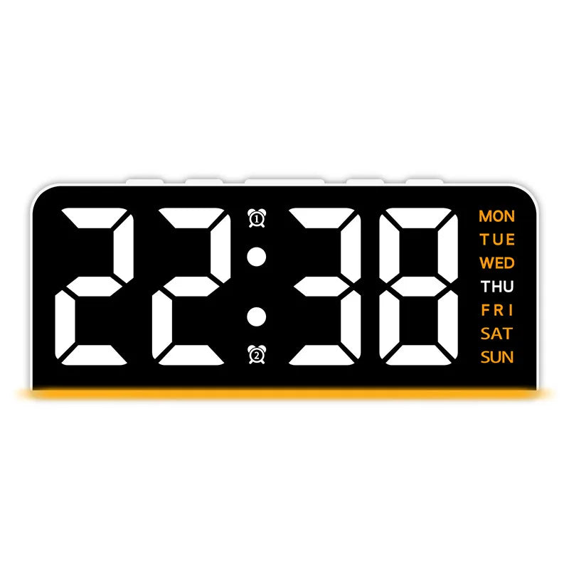 Moderne LED All Week Display Nattlampe Vekkerklokke | Luvikno