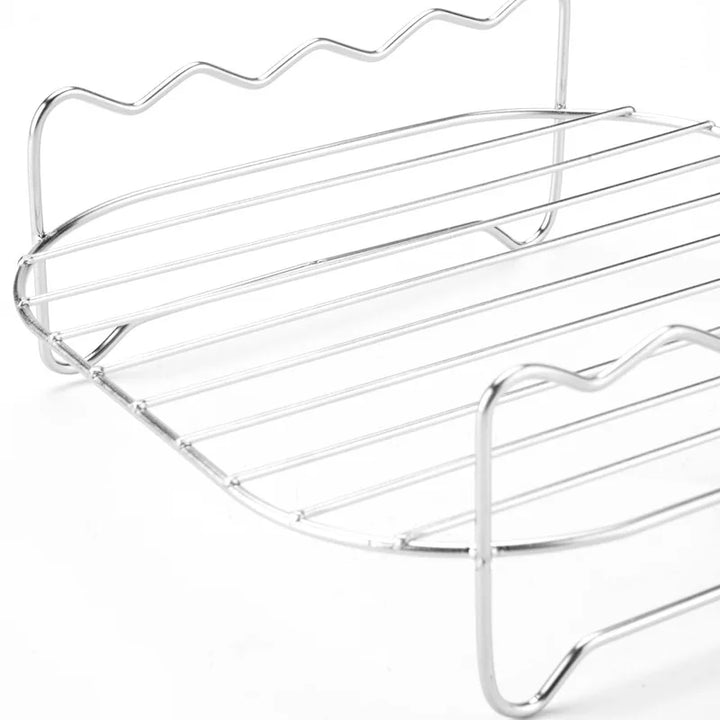 Luvikno | Grillvaro AllGrillPro BBQ Grillsett laget av rustfritt stål | Med spyd og holder | For grill, luftfryer og dampkoker | Utendørs og kjøkken
