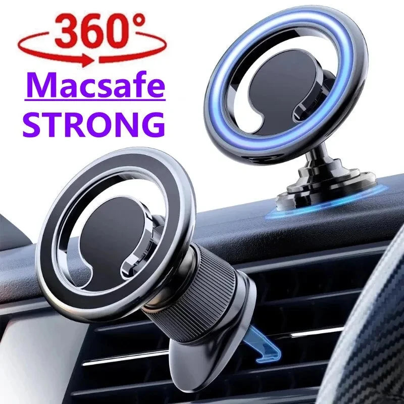 Luvikno | MagnoGrip AutoMount Magnetisk Telefonholder for Bil | 360° Rotasjonsbar | Sterkt Hold for iPhone, Samsung & Co.