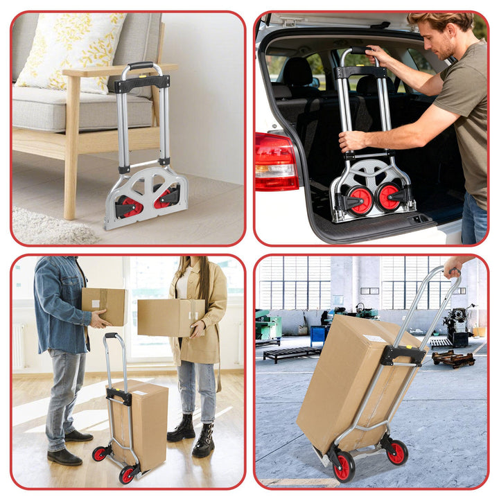 Sekkevogn Sammenleggbar transportvogn 60 kg Lastkapasitets | Luvikno