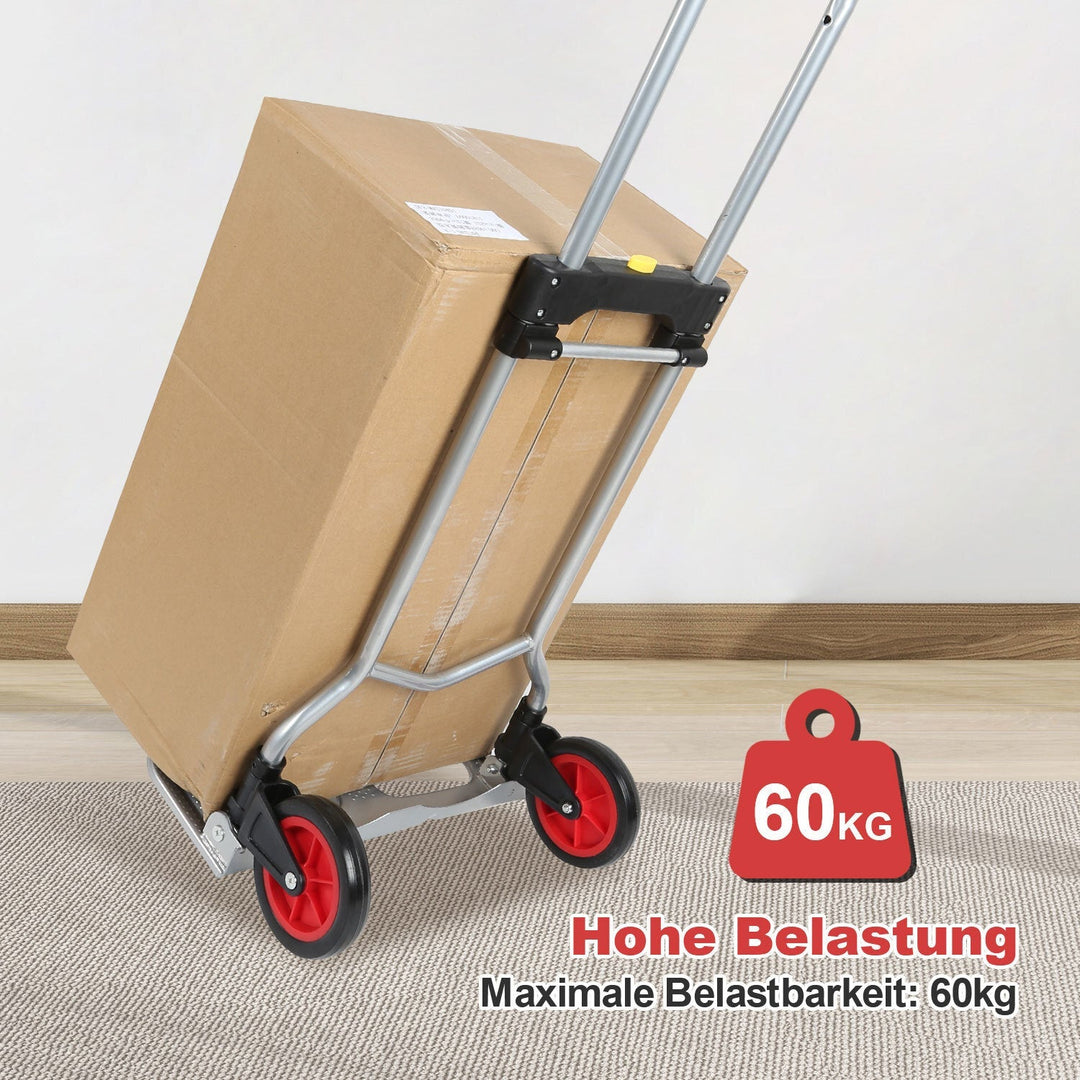 Sekkevogn Sammenleggbar transportvogn 60 kg Lastkapasitets | Luvikno