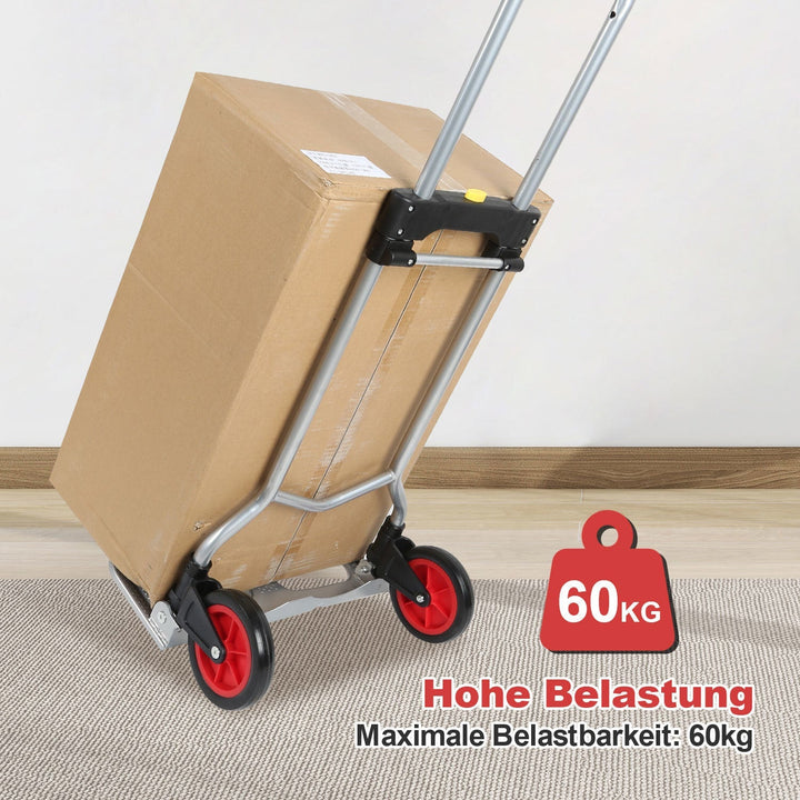 Sekkevogn Sammenleggbar transportvogn 60 kg Lastkapasitets | Luvikno