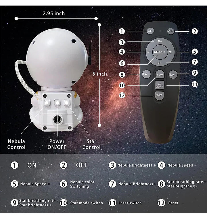 Astronaut Galaxy Projektor