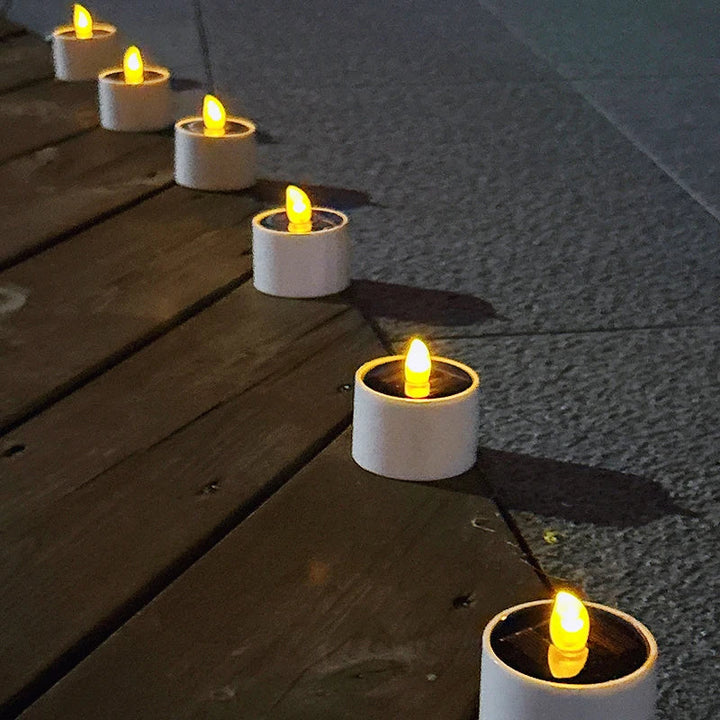 Solenergidrevne LED-lys - Flammende utendørsbelysning for hage og terrasse | Luvikno