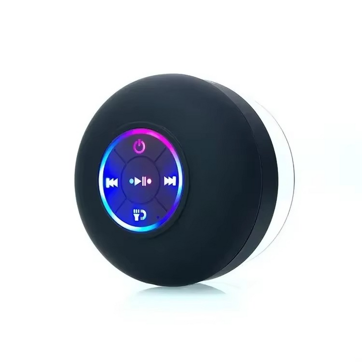 Vanntett Bærbar Bluetooth Høyttaler med LED-Lys og Sugekop Luvikno