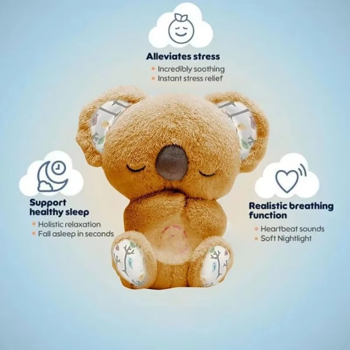 Koseklump Koala Plush Søvnkamerat med Mild Glød og Beroligende Lyder Luvikno