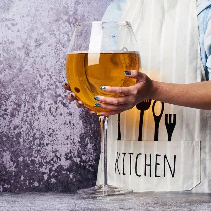 Kjempe 106 Oz Vin Glass og Ølkrus Kombinasjon - 3000ML Ekstra Stor Krystallglass for Fester, Bryllup, og Feiringer Luvikno