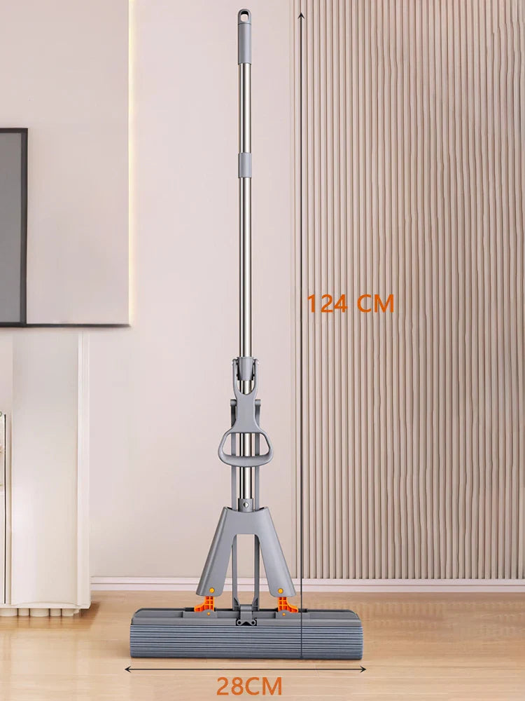 Luvikno | Mopilo Foldsoppmoppe | Uten Håndkontakt | 125 cm Lengde | For Fliser, Tre & Glass