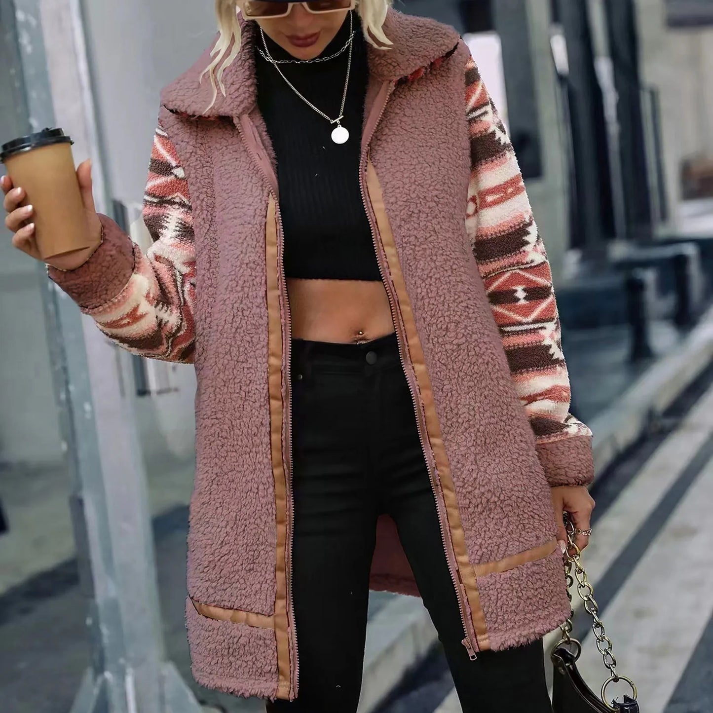 Luvik | Manteau en fleece long