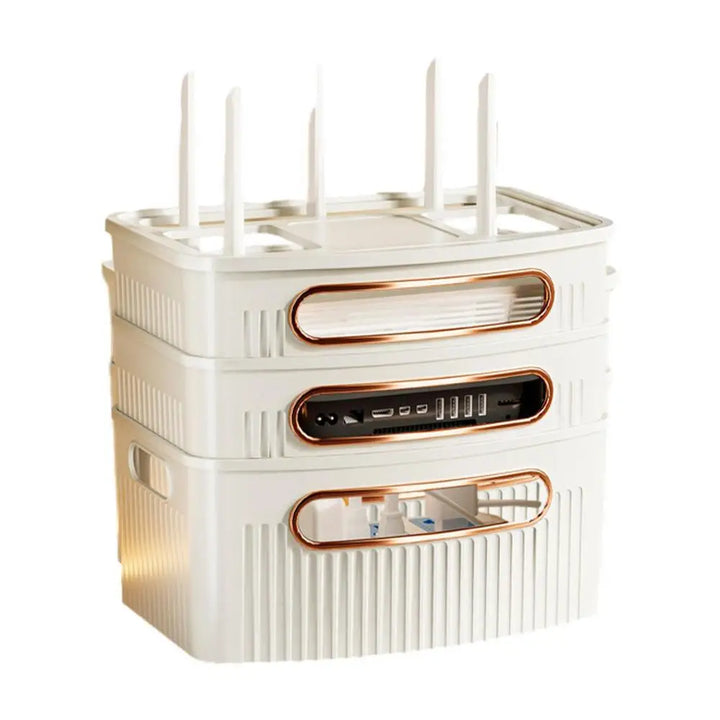 Støvtett Dekorativ Router Oppbevaringsboks Organizer | Luvikno