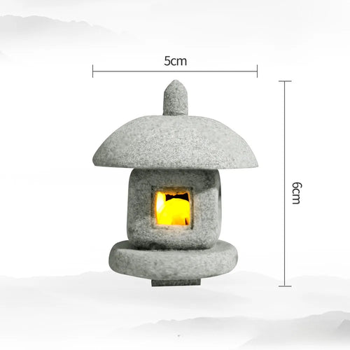 Luvikno | Mini-Pagoda ZenStone | Sandstein Dekorasjon | For Hage, Bonsai & Zen Oaser | Håndlaget