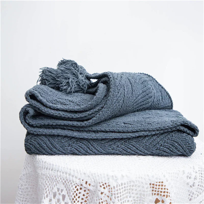 HeartCozy Blanket – Luxe Chenille Blanket with Heart Fringes Luvikno