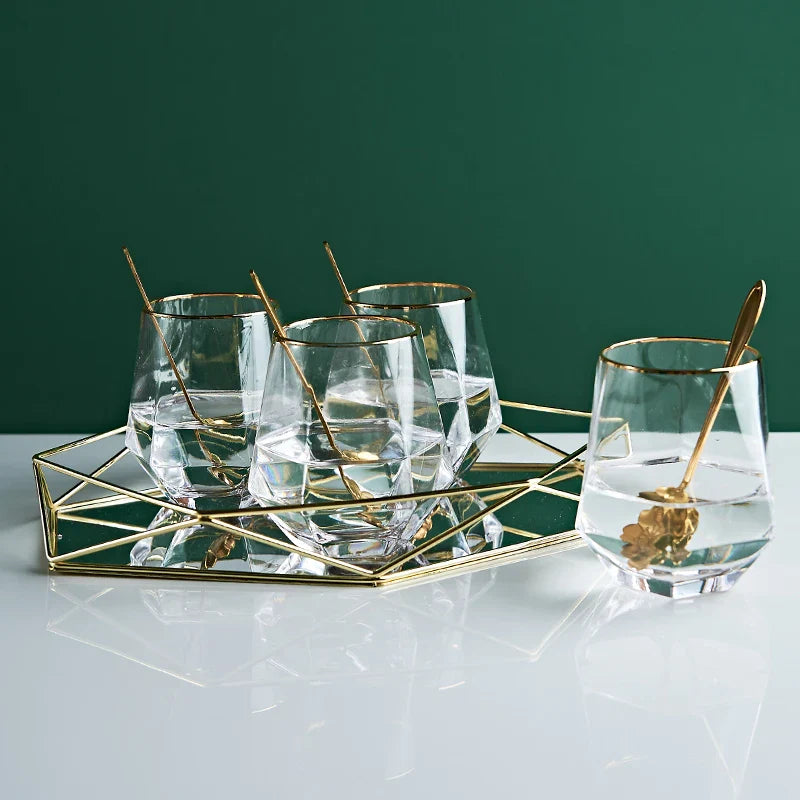 Polygon Glass Tray Luvikno
