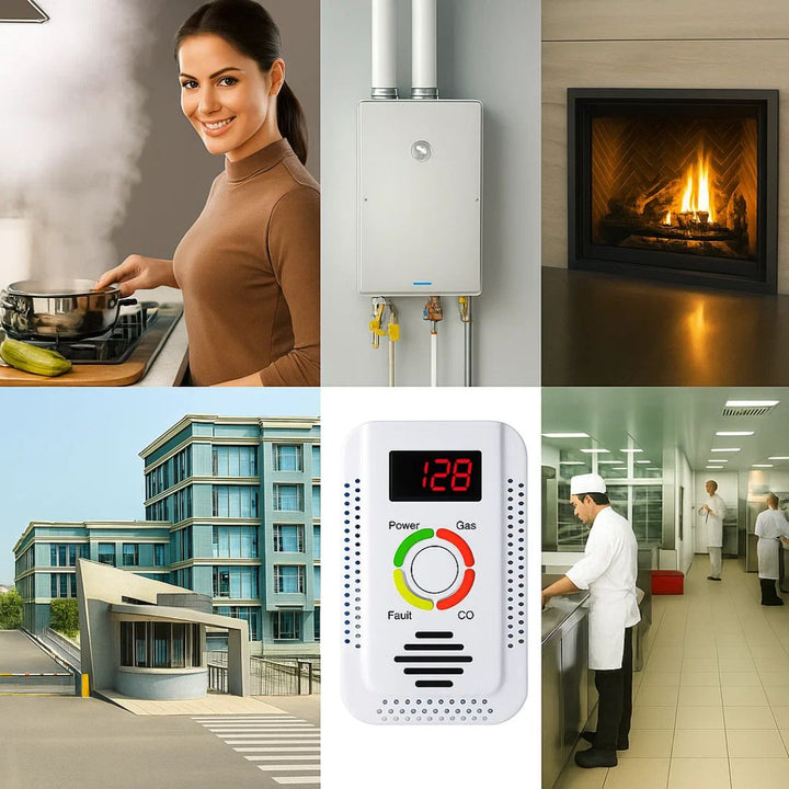 Digital Display – 85dB Høyt Alarm – Hjemmesikkerhetsenhet – Tidlig Varsel Beskyttelse for Familie Luvikno