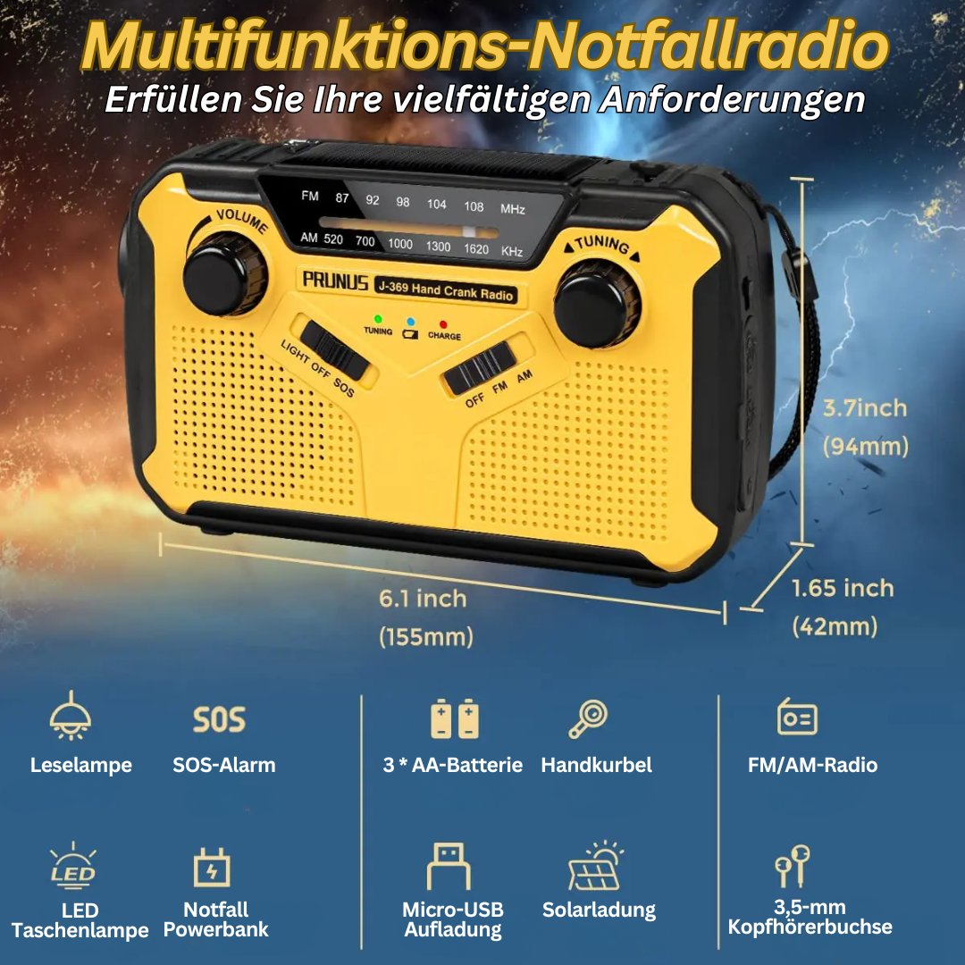 Luvikno | Multifunksjonell Nødradio med Ladealternativer - SafeSignal