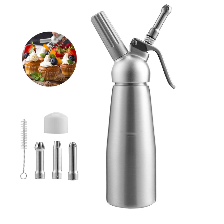 Sahnespender Alu med 3 dyser 500ml | Luvikno