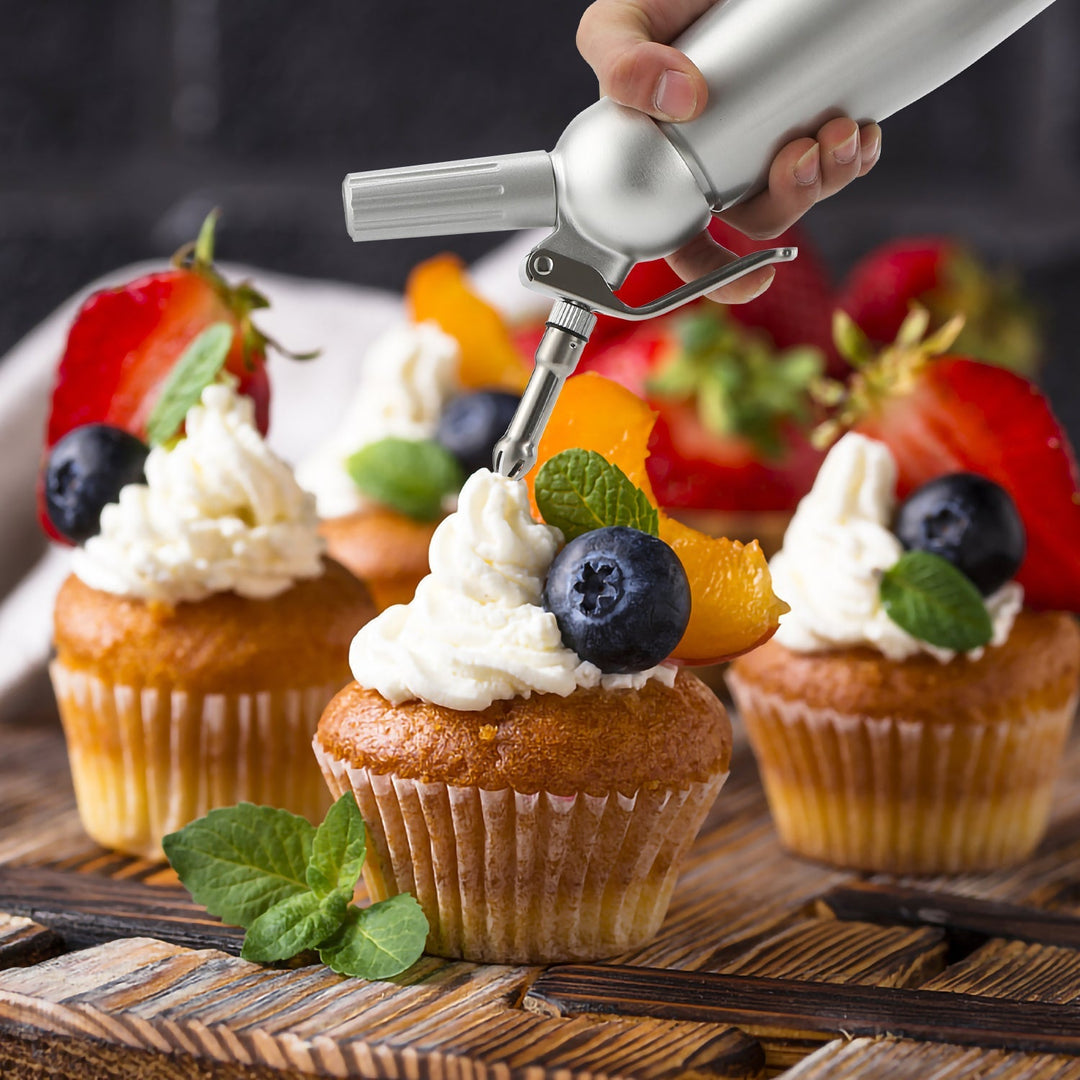 Sahnespender Alu med 3 dyser 500ml | Luvikno