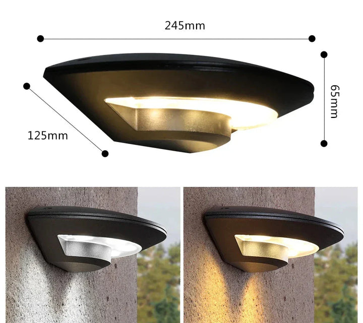 Moderne LED utendørs vegglampe for hage og terrasse – Værbestandig, energieffektiv og dekorativ | Luvikno