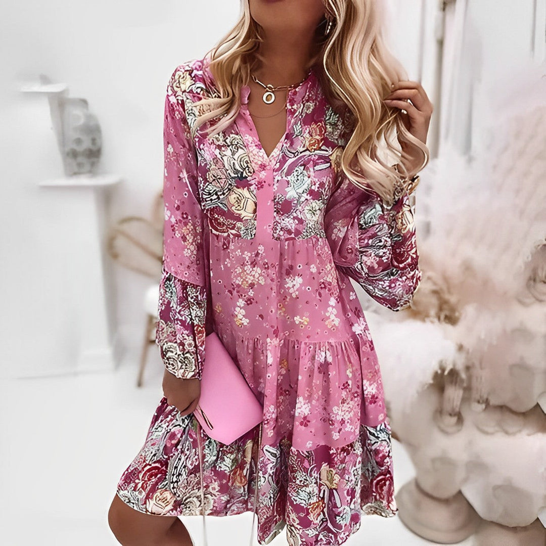 Luvik | Naisten Boho-mekko kukkakuviolla