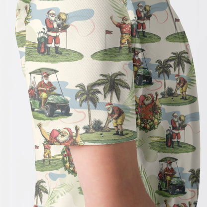 Luvik | Miesten Beige Santa Golf pelaava Polo Paidat joulugolf