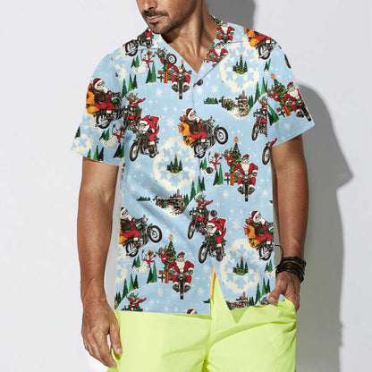 Luvik | Santa Sur Moto Hawaii-paita, Hauska Joulupukin Paita, Paras Lahja Jouluksi