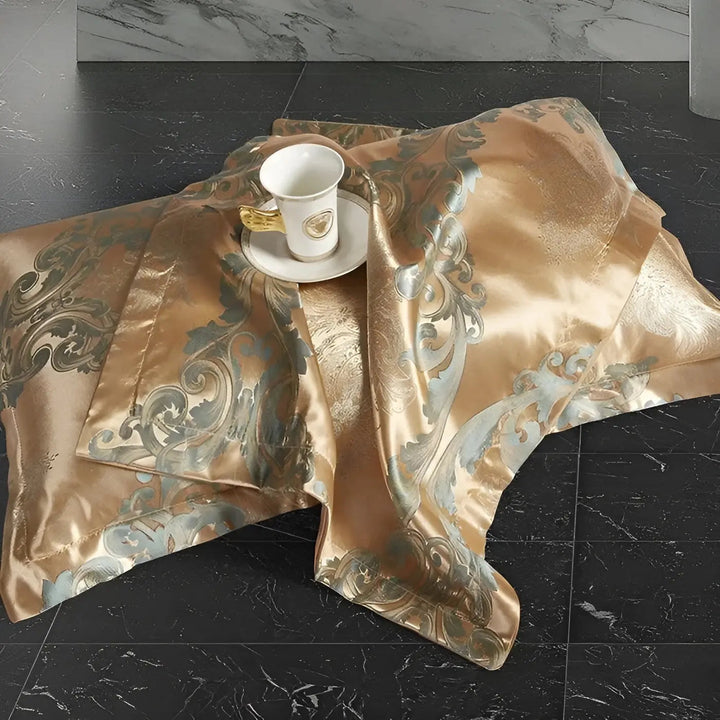 Luvikno | Chic Satin Jacquard Duvet Cover for Luxury Bedroom