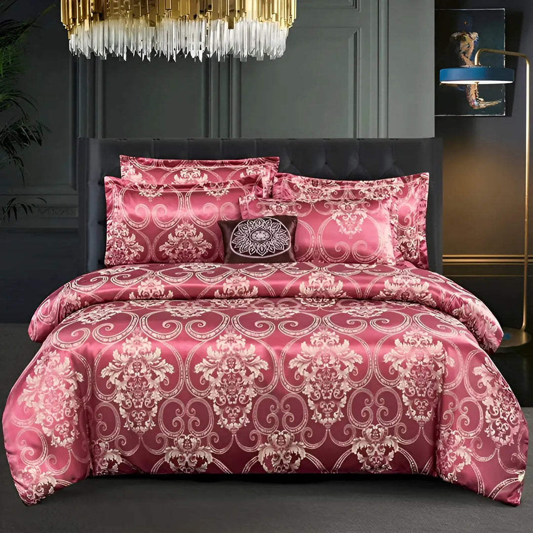Luvikno | Chic Satin Jacquard Duvet Cover for Luxury Bedroom